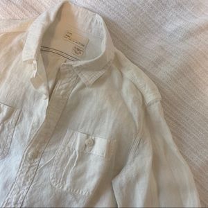 linen button down top